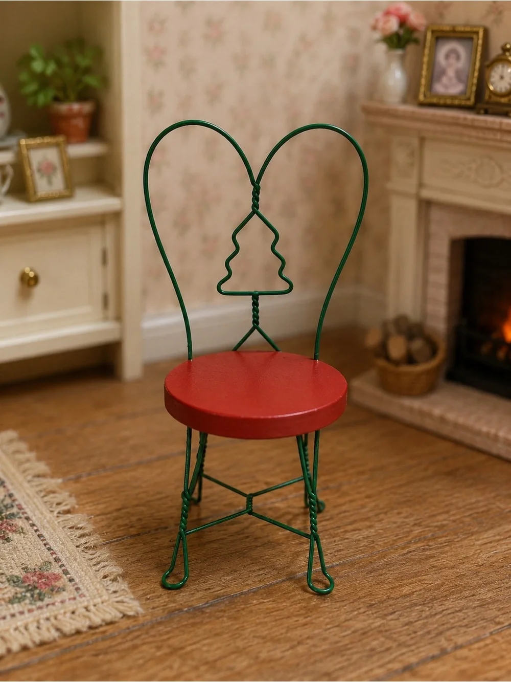 Holiday Metal and wood Accent Chair -